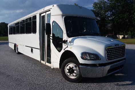 a plain white minibus